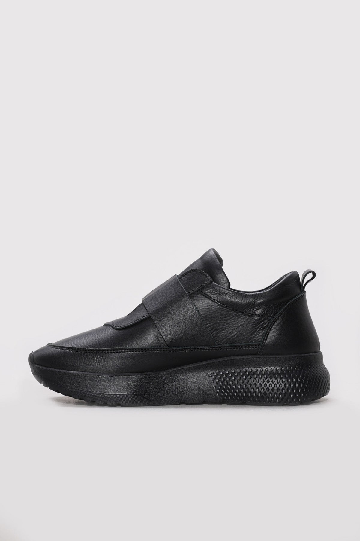 Genuine Leather Black Black Woman Casual Shoe